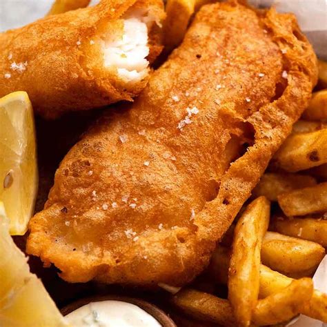 Crispy Beer Battered Fish .